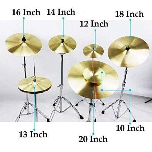 제네릭 [아마존베스트]Generic Splash Crash Kide Hi-Hat Cymbals for Drum Kits - Brass (Pack of 1)