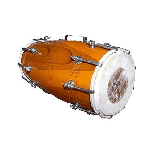 제네릭 [아마존베스트]Generic Modfash Handmade Wood Dholak Indian Folk Music Instrument Drum Nuts N Bolt