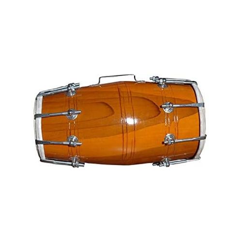 제네릭 [아마존베스트]Generic Modfash Handmade Wood Dholak Indian Folk Music Instrument Drum Nuts N Bolt