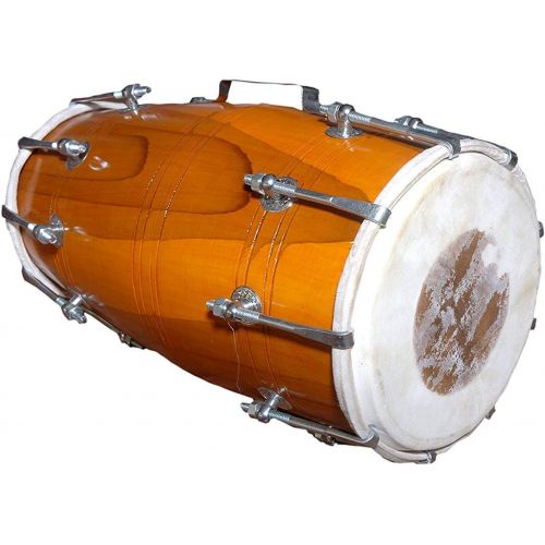 제네릭 [아마존베스트]Generic Modfash Handmade Wood Dholak Indian Folk Music Instrument Drum Nuts N Bolt