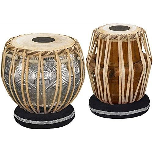 제네릭 [아마존베스트]Generic Modfash Concert Designer Copper Tabla Drum Set, 4.5kg Copper Bayan, Finest Dayan, Padded Bag, Hammer, Cushion and Cover