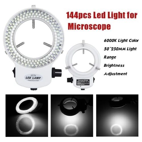 제네릭 [아마존베스트]Generic Microscope LED Ring Light with 144 Light for Stereo Microscope UK Adapter