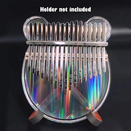 제네릭 [아마존베스트]Generic Kalimba 17 Keys Box Bear Rainbow Surface, Acrylic Thumb Piano Thumb Piano Finger Musical Instruments with Tuning Hammer for Children Adults Beginners Birthday Gift