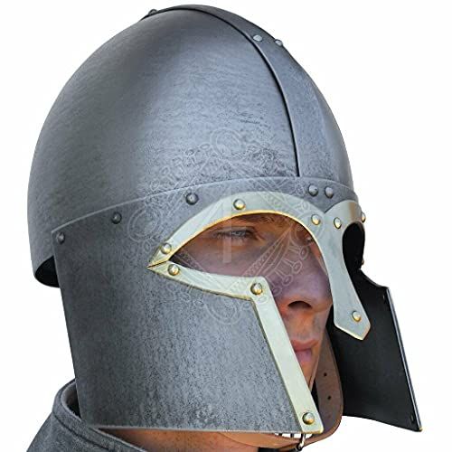 제네릭 할로윈 용품Generic GlobalMart 18 gauge Steel Medieval Norman helmet with patina finish Halloween costume