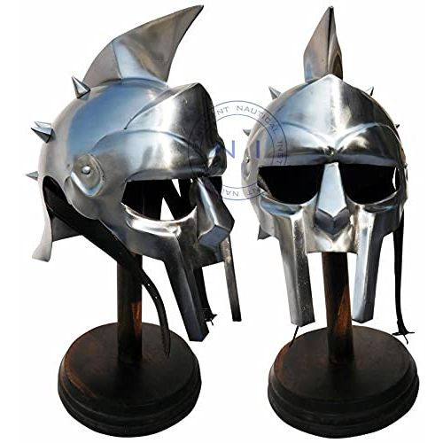 제네릭 할로윈 용품Generic GlobalMart Medieval Skeleton Armour Helmet Viking Mask Spectacle Roman Helmets With Stand Halloween costume