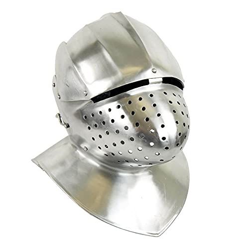 제네릭 할로윈 용품Generic GlobalMart Medieval Battle Warrior Milanese Close Helmet Knight Great Helmet Halloween Costume