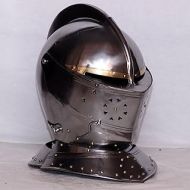 할로윈 용품Generic 18GA Wearable Medieval Warrior SCA LARP Battle Close Helmet With Visor Halloween Costume