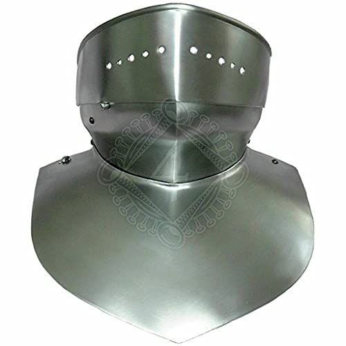 제네릭 할로윈 용품Generic GlobalMart 18GA Medieval Knight Larp steel Armor Bevor and gorget, closed version Halloween costume
