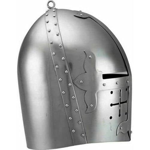 제네릭 할로윈 용품Generic GlobalMart Antique Medieval Helmet HMB 18 Guage Steel Medieval Gothic Knight Helmet Gift Halloween costume