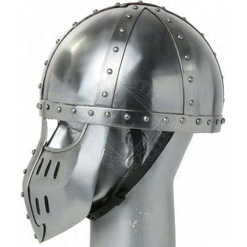 제네릭 할로윈 용품Generic GlobalMart 18 gauge Steel Medieval Late medieval helmet Spangenhelm Helmet with face plate Halloween costume