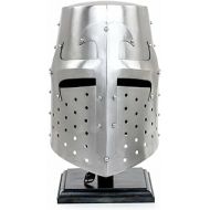 Generic GlobalMart Medieval Era Crusader Crucifix Design Great Helm Knight Steel Helmet Halloween costume