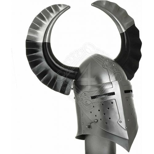 제네릭 할로윈 용품Generic GlobalMart 18 gauge Steel Medieval Knight Tournament Great helmet Franconian knights Halloween costume