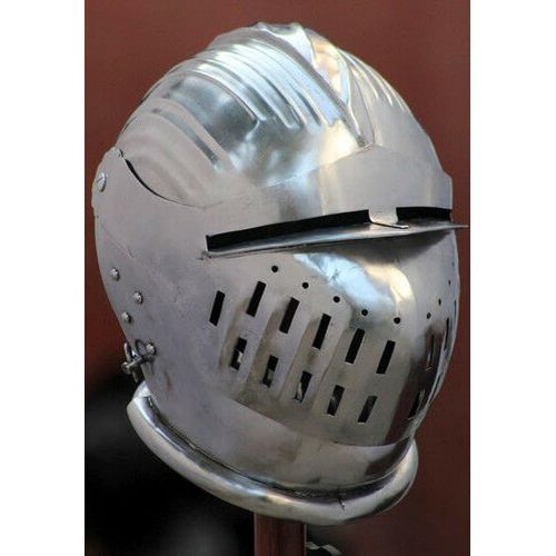 제네릭 할로윈 용품Generic Medieval Crusader Helmet Knight Helmet Steel Brass Armour Cross Greek Costume The Unique Jerusalem Knight Helmet! Halloween Costume Cosplay A41 1MM By MEDIEVAL ARMOR.