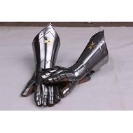 할로윈 용품Generic GlobalMart Vintage 18 Guage Steel Medieval Knight Gothic Pair Of Gauntlets Gloves Armor Halloween Costume