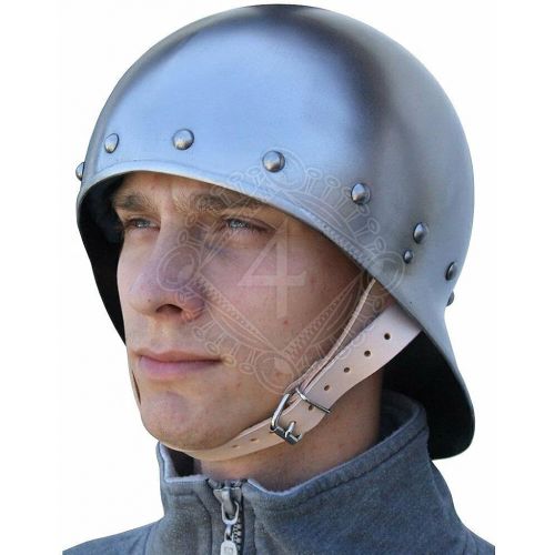 제네릭 할로윈 용품Generic 18 gauge Steel Medieval Knight Late medieval open sallet Helmet Halloween Costume