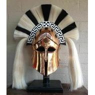 Generic Medieval Greek Ancient Replica Corinthian Helmet With Plume Free Leather Liner Halloween Costume