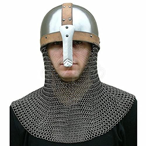 제네릭 할로윈 용품Generic GlobalMart 18 gauge Steel Warrior Medieval Early Viking Spangenhelm helmet w aventail Halloween costume