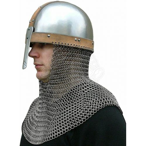 제네릭 할로윈 용품Generic GlobalMart 18 gauge Steel Warrior Medieval Early Viking Spangenhelm helmet w aventail Halloween costume
