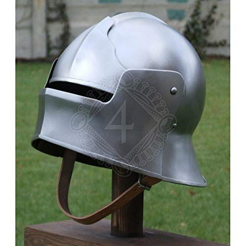 제네릭 할로윈 용품Generic 18 gauge Steel Medieval Knight Visor Sallet Helmet about 1460 Halloween Costume