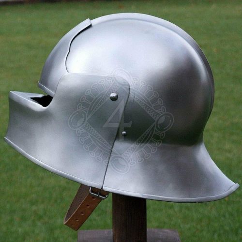 제네릭 할로윈 용품Generic 18 gauge Steel Medieval Knight Visor Sallet Helmet about 1460 Halloween Costume