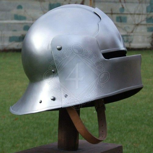 제네릭 할로윈 용품Generic 18 gauge Steel Medieval Knight Visor Sallet Helmet about 1460 Halloween Costume