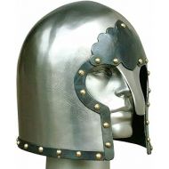 Generic GlobalMart 18 gauge Steel Medieval Special Helmet after Italian barbute Helmet Barbuta Helmet Halloween costume