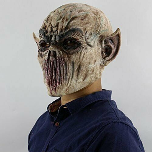 제네릭 할로윈 용품Generic PHIBEURET Scary Halloween Mask Terror Ghost Devil Mask Dance Party Scary Biochemical Alien Zombie Caps Mask Scary Masks for Adults