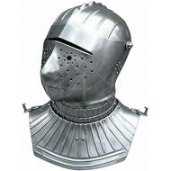 할로윈 용품Generic Custom SCA HNB 14 Gauge Steel Medieval Tournament Maximilian Close helmet Halloween Costume