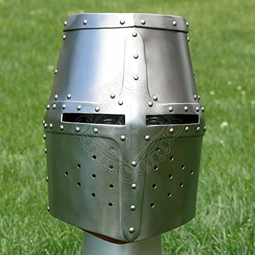 제네릭 할로윈 용품Generic 18 gauge Steel Medieval Knight German Great helm about 1250 Halloween Costume