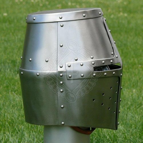 제네릭 할로윈 용품Generic 18 gauge Steel Medieval Knight German Great helm about 1250 Halloween Costume