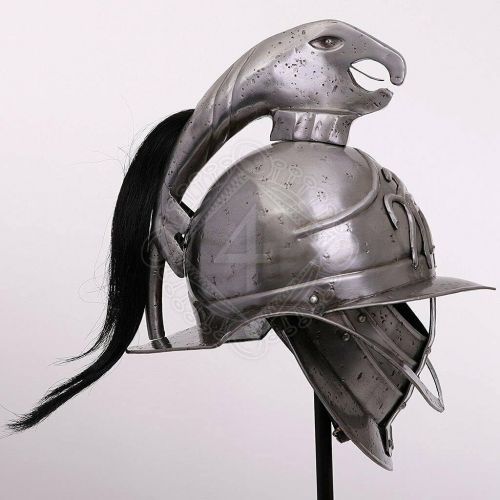 제네릭 할로윈 용품Generic GlobalMart 18 gauge Steel Medieval Gladiator Steel Helmet after a Weisenau Find Halloween costume