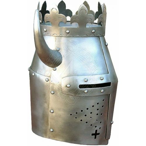 제네릭 할로윈 용품Generic GlobalMart 18GA Medieval Great Templar Crusader Knight Helmet Christmas Costume Halloween costume