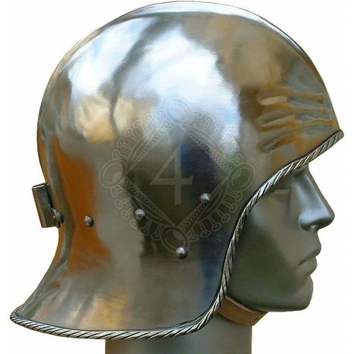 제네릭 할로윈 용품Generic 18 gauge Steel Medieval Knight German noble open sallet Helmet Halloween Costume