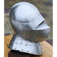 할로윈 용품Generic SCA HNB 14 Gauge Steel Medieval Tournament Armet Battle Close Helmet Halloween Costume