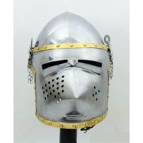 제네릭 할로윈 용품Generic Steel Helmet Pig Face Spartan Helmet Armor Wearable Costume Helmet for Halloween