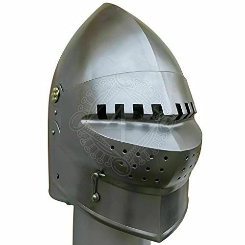 제네릭 할로윈 용품Generic GlobalMart 18G Medieval houndskull bascinet Helmet With Leather Liner helmet Halloween gift Halloween costume