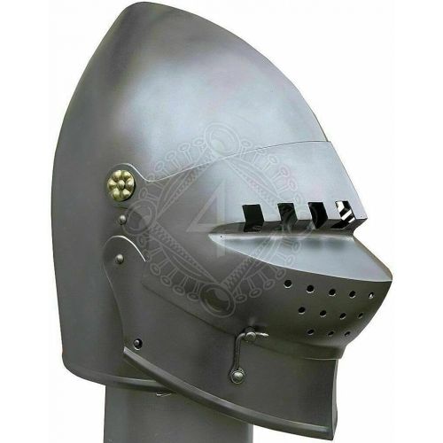 제네릭 할로윈 용품Generic GlobalMart 18G Medieval houndskull bascinet Helmet With Leather Liner helmet Halloween gift Halloween costume