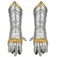 Generic GlobalMart Gauntlet Gloves Armor Pair w Brass Accents - Medieval Knight Hal Halloween Costume