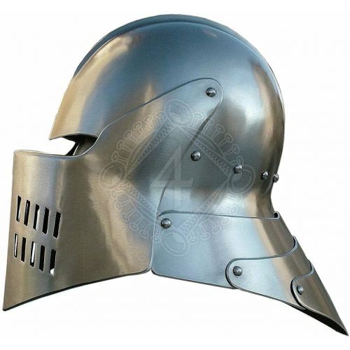 제네릭 할로윈 용품Generic 18 gauge Steel Medieval Knight Fantasy Sallet Helmet Halloween Costume