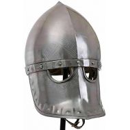 Generic GlobalMart 18GA SCA LARP Medieval Knight Battle Armor Nasal Norman Helmet Viking Helmet Halloween costume