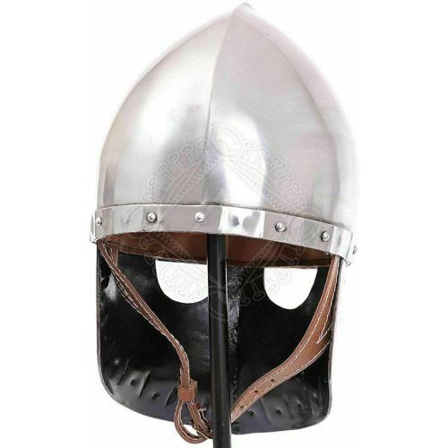 제네릭 할로윈 용품Generic GlobalMart 18GA SCA LARP Medieval Knight Battle Armor Nasal Norman Helmet Viking Helmet Halloween costume