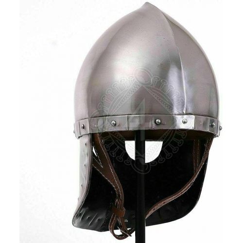 제네릭 할로윈 용품Generic GlobalMart 18GA SCA LARP Medieval Knight Battle Armor Nasal Norman Helmet Viking Helmet Halloween costume