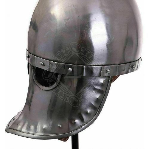 제네릭 할로윈 용품Generic GlobalMart 18GA SCA LARP Medieval Knight Battle Armor Nasal Norman Helmet Viking Helmet Halloween costume