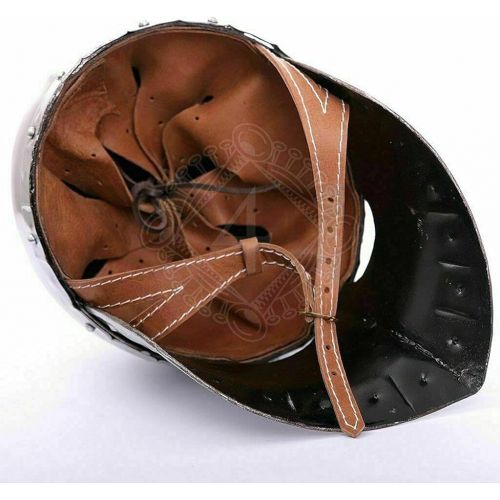 제네릭 할로윈 용품Generic GlobalMart 18GA SCA LARP Medieval Knight Battle Armor Nasal Norman Helmet Viking Helmet Halloween costume