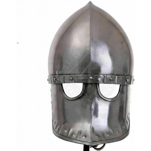 제네릭 할로윈 용품Generic GlobalMart 18GA SCA LARP Medieval Knight Battle Armor Nasal Norman Helmet Viking Helmet Halloween costume