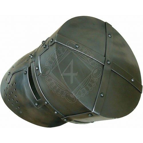 제네릭 할로윈 용품Generic 18 gauge Steel Medieval Knights Early Crusader Great Helmet Halloween Costume