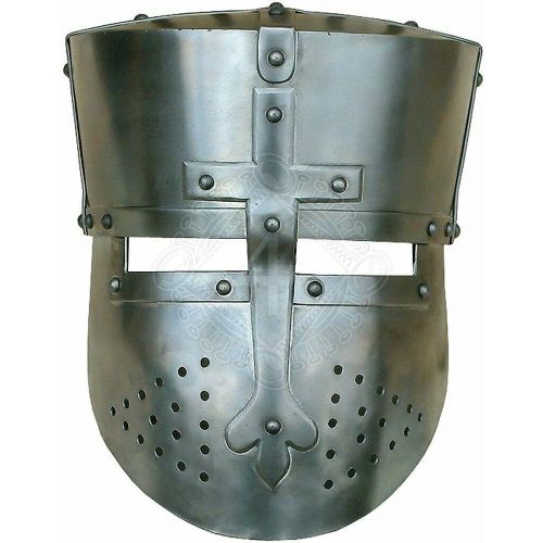 제네릭 할로윈 용품Generic 18 gauge Steel Medieval Knights Early Crusader Great Helmet Halloween Costume