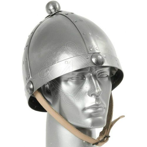 제네릭 할로윈 용품Generic GlobalMart 18 gauge Steel Warrior Medieval Oval Spangenhelm Helmet the Stuttgart Psalter Halloween costume