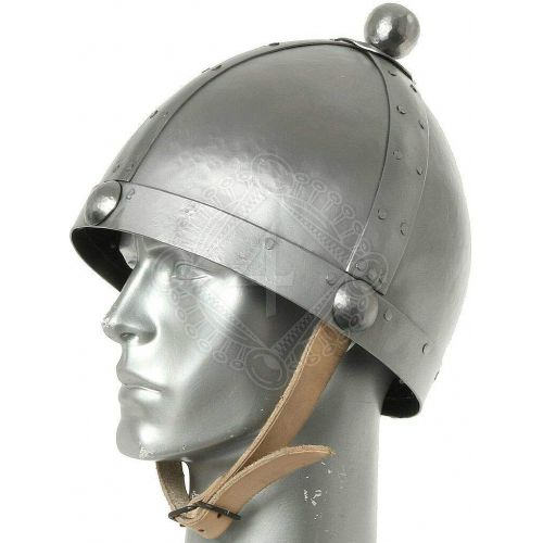 제네릭 할로윈 용품Generic GlobalMart 18 gauge Steel Warrior Medieval Oval Spangenhelm Helmet the Stuttgart Psalter Halloween costume