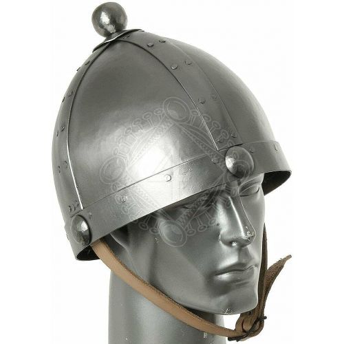 제네릭 할로윈 용품Generic GlobalMart 18 gauge Steel Warrior Medieval Oval Spangenhelm Helmet the Stuttgart Psalter Halloween costume